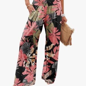 Tropical Vibes Wide-Leg Pants